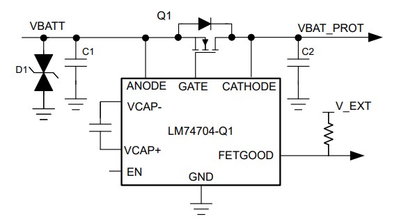 Application Circuit Diagram - Texas Instruments LM74704Q1EVM Evaluation Module